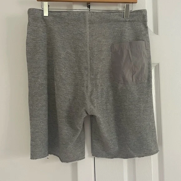 Nili Lotan Austin Grey Sweat Shorts Raw Hem Cotton - Picture 4 of 7